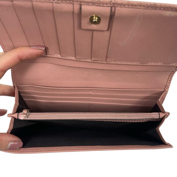 GUCCI Pink Microguccissim Leather Long Bifold Wallet GG Logo - Picture 7 of 10